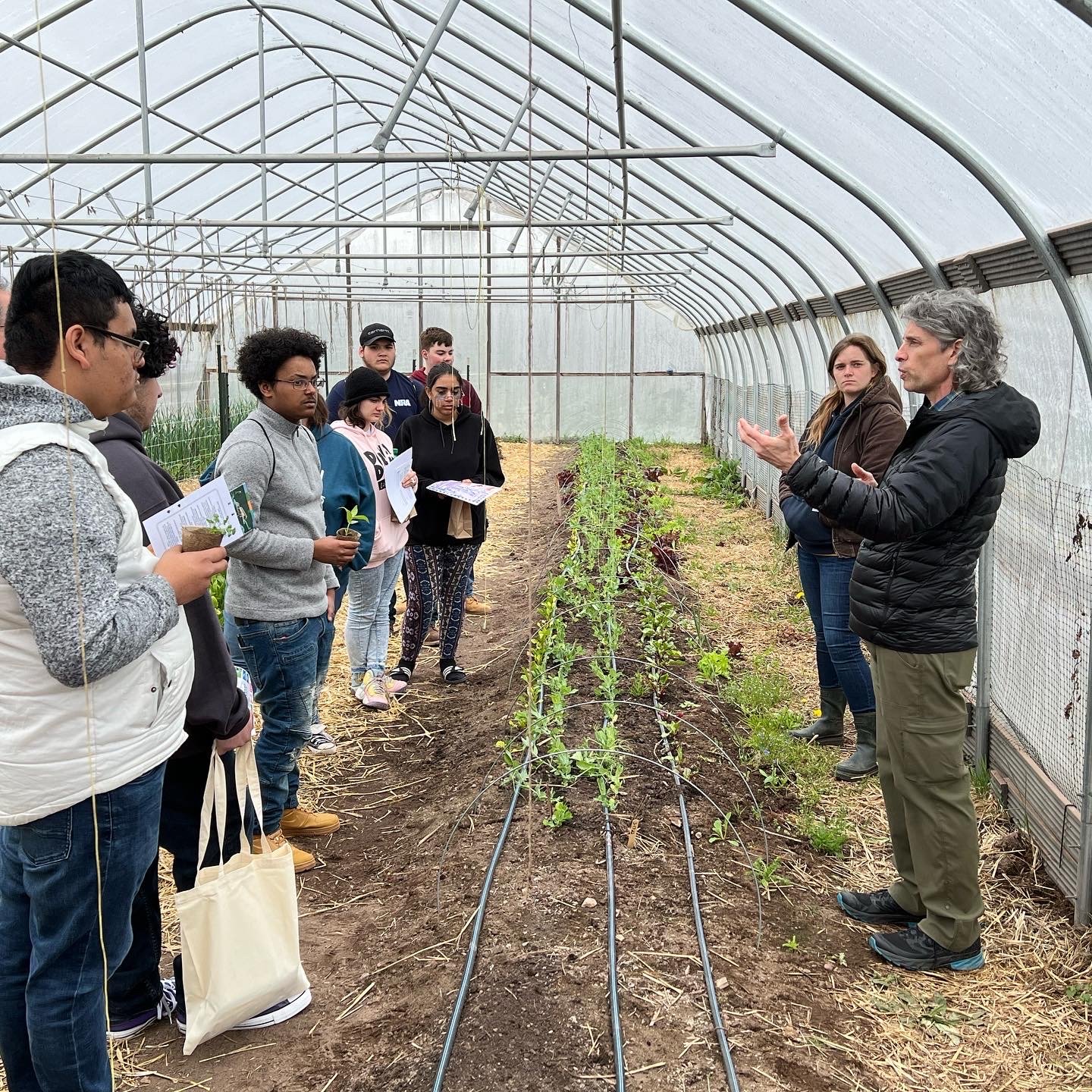 Junior high and high school students took a tour at SUNY Sullivan, learning about its sustainability practices.